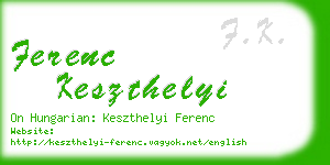 ferenc keszthelyi business card